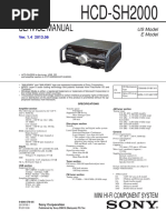 Manual de Equipo Sony HCD-SH2000