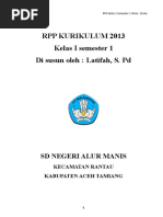 Download 1 Rpp Sd Kelas 1 SD  Semester 1 -  Tema Diriku by Fahrurazi Prasetia SN358281421 doc pdf