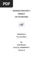 Business Strategy-I Project On Tvs Motors: Submitted To: Prof. A.K. Mitra