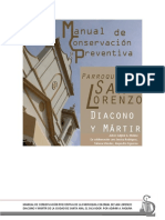 Manual de Conservación Preventiva San Lorenzo Diacono y Martir, Santa Ana, El Salvador, 2016