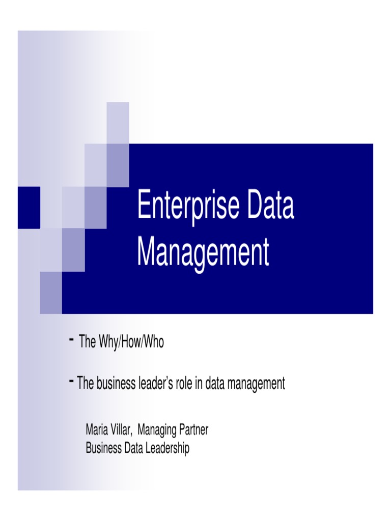 Enterprise Data Management | PDF | Data Quality | Chief Information Officer
