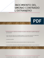 Presentacion Derecho Priv Int del reconocimiento del matrimonio 