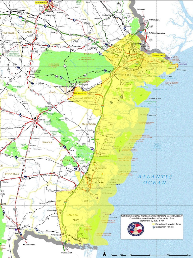 Georgia Mandatory Evacuation Zones | PDF