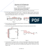 NIT Calicut CE2001 Assignment 2 Shear Force and Bending Moment