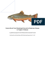 Eastern Brook Trout Monitoring Protocols For Headwater Streams of The Virginia Piedmont