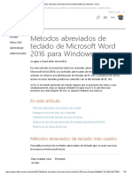 Métodos Abreviados de Teclado de Microsoft Word 2016 para Windows - Word
