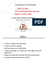 SPSS Tables to APA Style