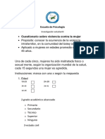 Cuestionario Sobre Violencia Contra La Mujer