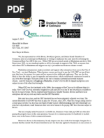 Chambers of Commerce Letter To City Hall