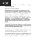 Aplican La Química Analítica A La Restauración de Cuadros y A La Datación de Firmas