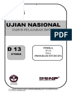 Un Fisika Tahun 2007 2008