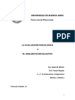 La Evaluacion Psicologica y El Analisis Ecoevaluativo