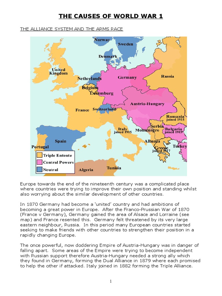 Origins of World War 1 | PDF | Austria Hungary | Allies Of World War I