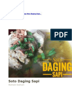 Resep Soto Daging Sapi Tanpa Santan