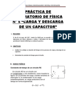 Carga y Dsescarga de Capacitor