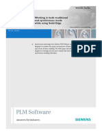 PLM Software: Working in Both Traditional and Synchronous Mode While Using Solid Edge