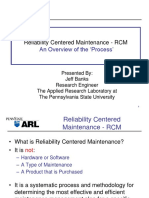 Reliability Centered Maintenance