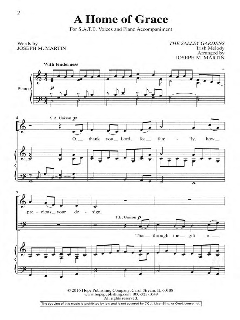 A Home of Grace SATB PDF Elements Of Music Musical Compositions