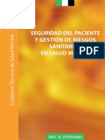 Seguridad Del Paciente y Gestion de Riesgos Sanitarios en Salud Mental