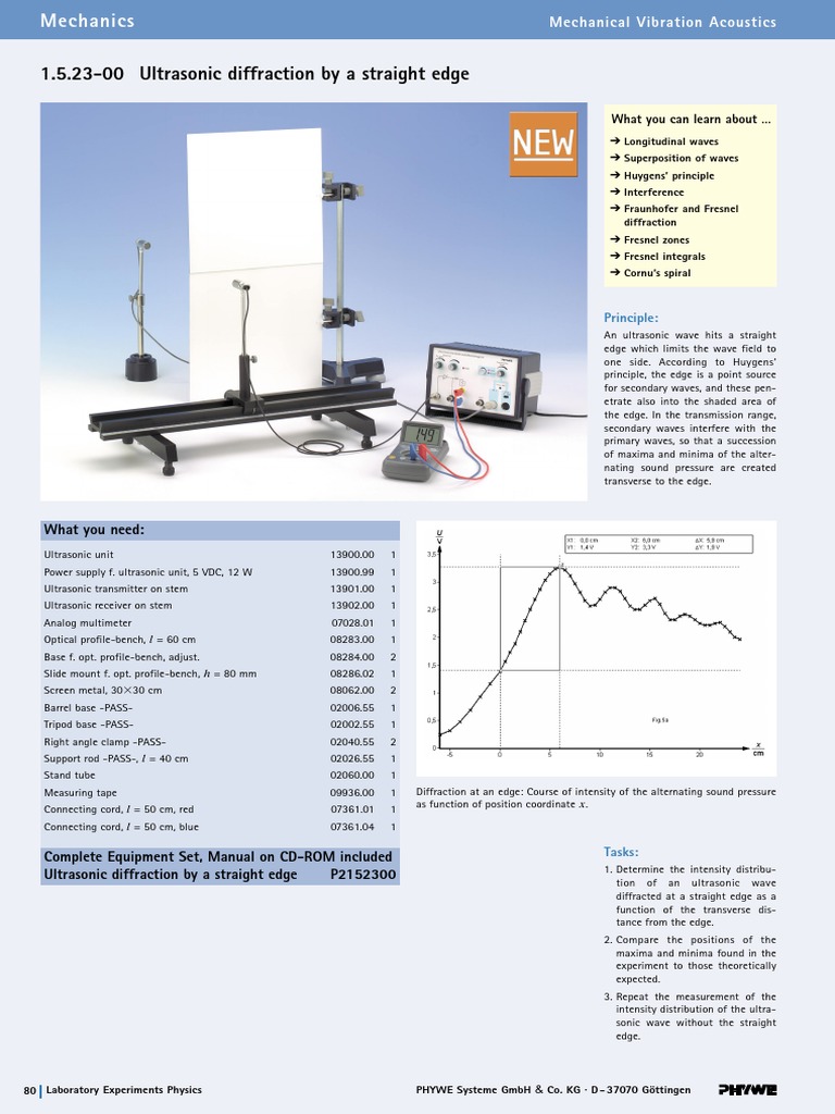 Ultrasonic Diffraction by A Straight Edge PDF Diffraction