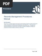 Records Management Program Records Management Procedures Manual