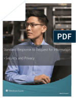 Standard Responseto Requestfor Information Windows Azure Security Privacy