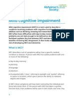 Mild Cognitive Impairment Factsheet