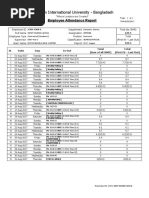 American International University - Bangladesh: Employee Attendance Report