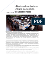 Acuerdo Nacional Se Declara Unido Contra La Corrupción Camino Al Bicentenario