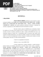 senteça trabalhista
