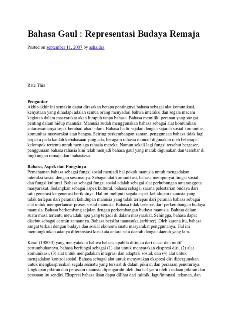 Bahasa Gaul Pdf