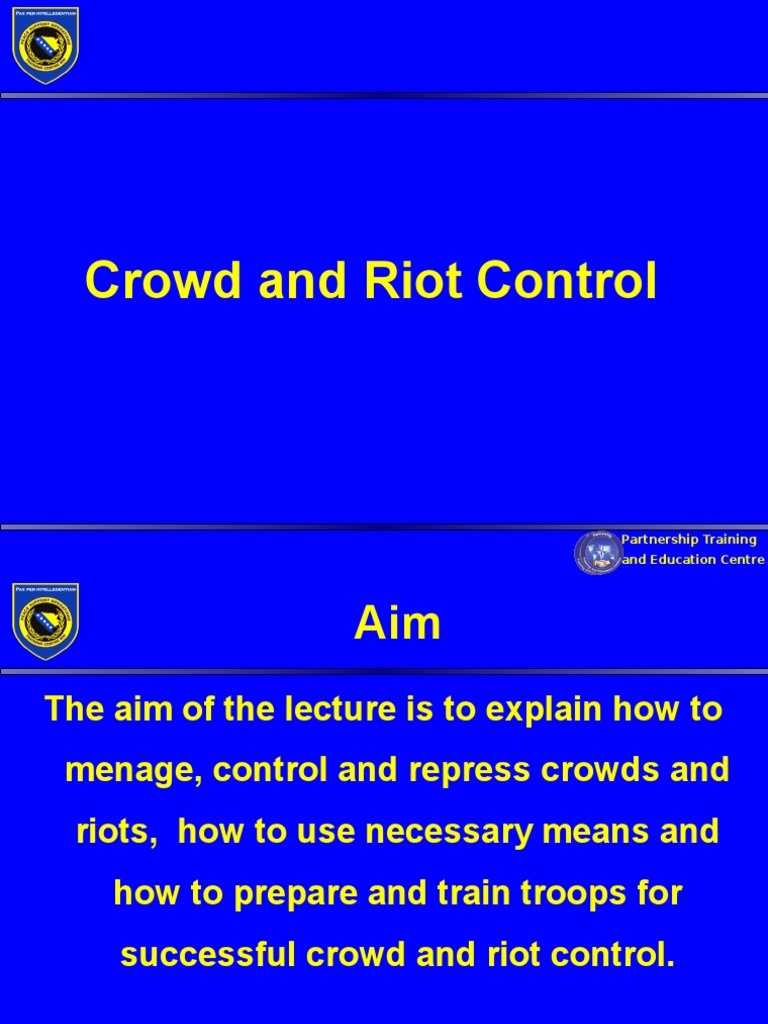 Crowd and Riot Control Training Manual | PDF | National Security ...