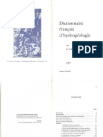 Dictionnaire Hydrogeologie