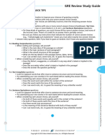 GRE Review Study Guide: Verbal Reasoning Quick Tips