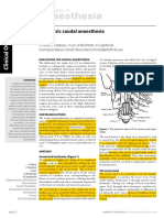 Clinical Overview of Paediatric Caudal Anaesthesia