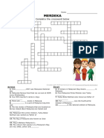 Merdeka: Complete The Crossword Below