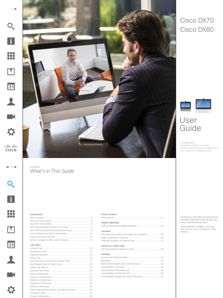 Cisco DX70 and DX80 User Guide PDF Password Usb