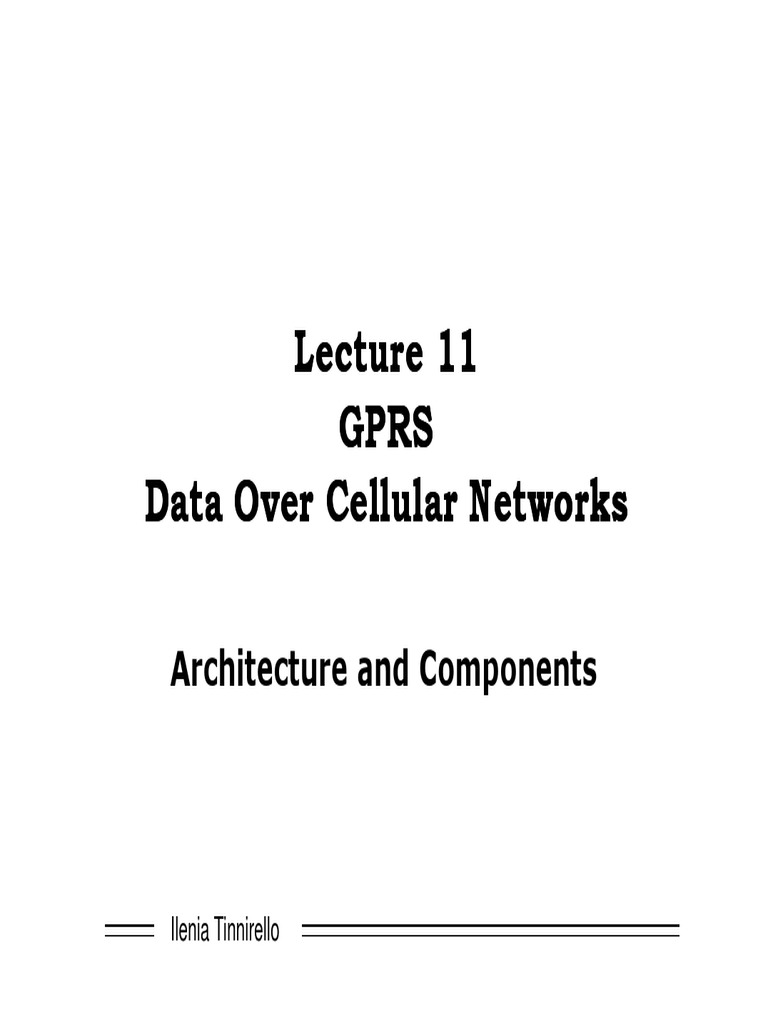 Gprs Gprs Data Over Cellular Networks Data Over Cellular Networks Data ...