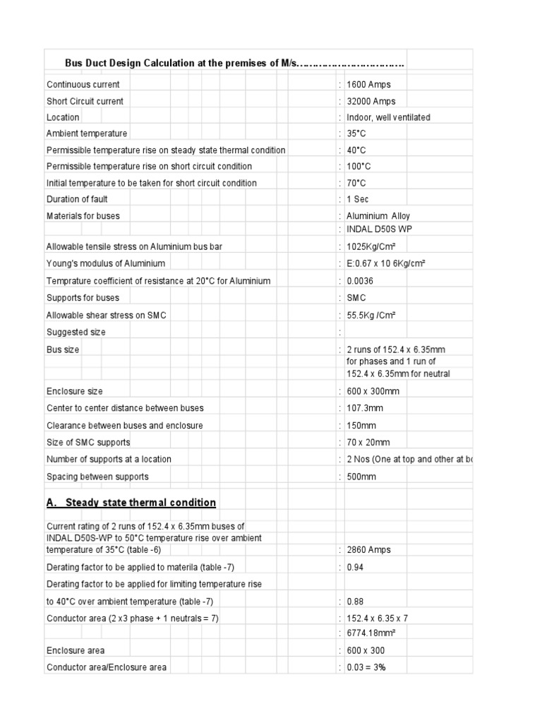 Bus DuctDesign PDF Bending Classical Mechanics