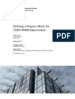 Defining a Progress Metric for CERT-RMM Improvement