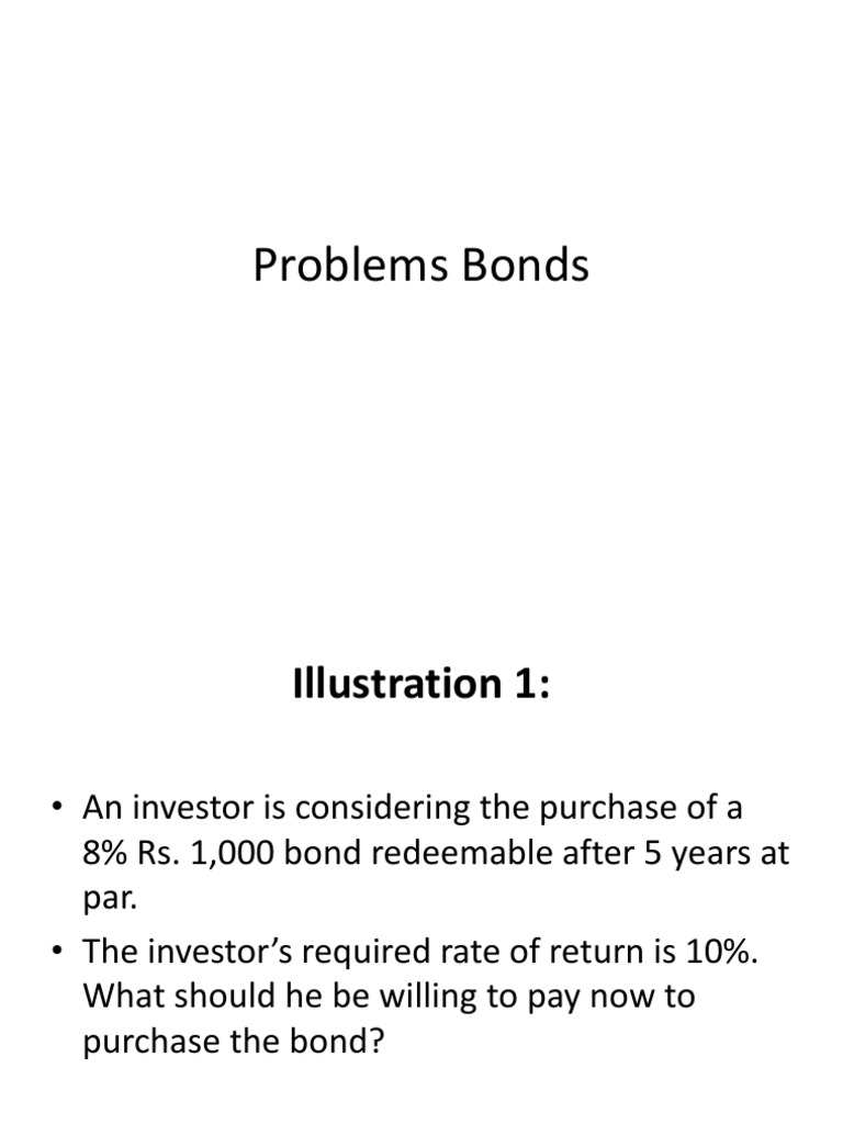 02.a. Problems Bonds Bonds (Finance) Present Value
