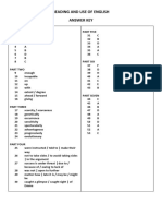 Reading and Use of English Answer Key PDF
