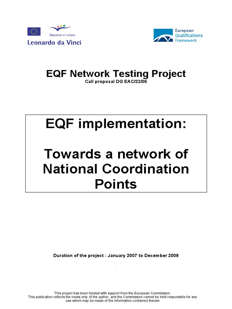 Eqfnetworktesting Finalreport | PDF | Vocational Education | Competence ...