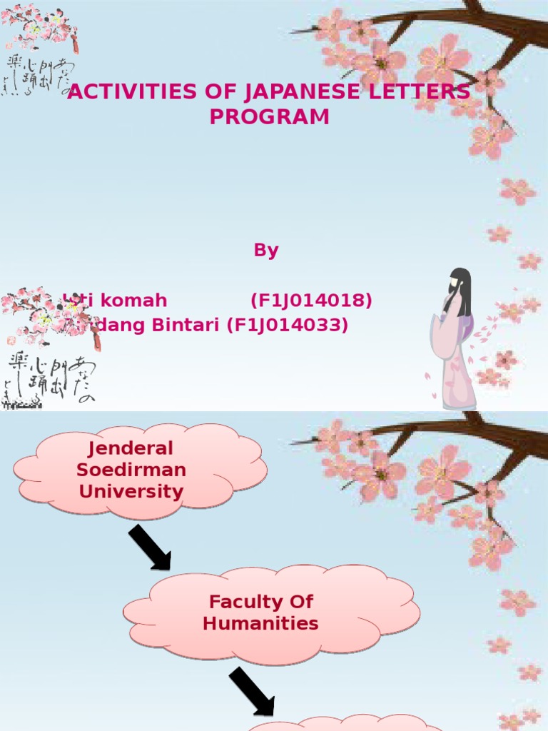 Japanese Letters Program Activities | PDF | Foreign Language Studies