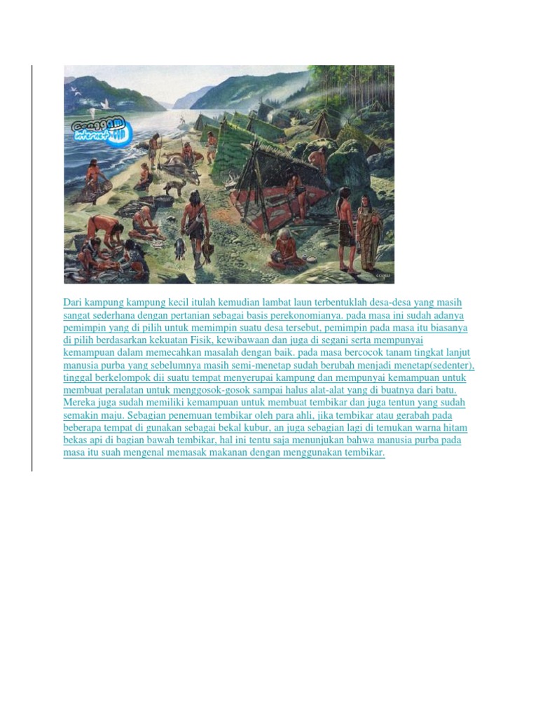 Kehidupan Manusia Purba Pada Masa Bercocok Tanam Kadang Lebih Di Kenal