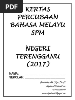 (TERENGGANU - SOALAN PERCUBAAN BM SPM 2017 + Jawapan