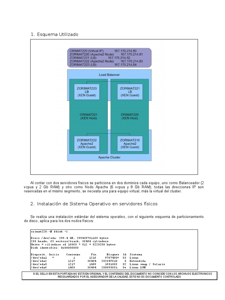 Cluster Apache 2 Nodos HA + Load Balance | PDF | Puerto (redes de ...