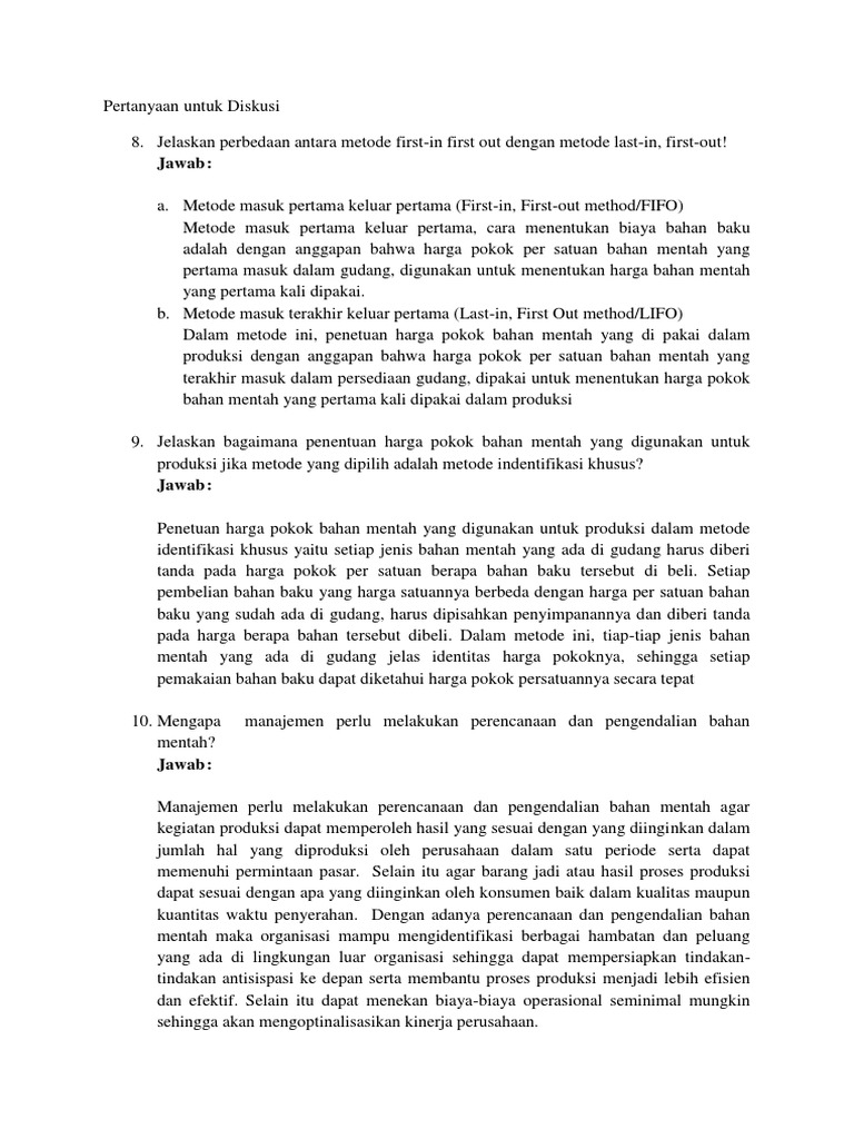 Pertanyaan Untuk Diskusi 8 10