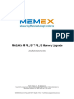 MAZAK M PLUS T PLUS Memory Upgrade Instructions