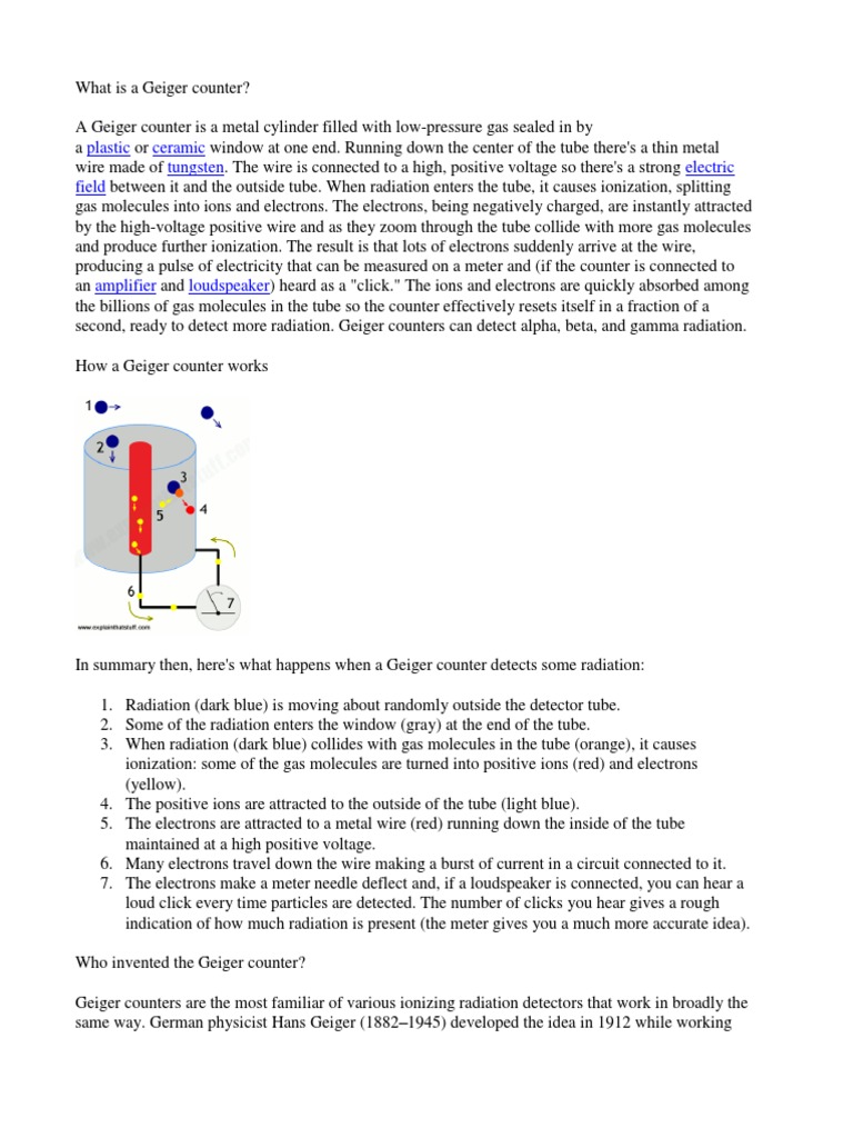 Understanding Geiger Counters Explained | PDF | Radioactive Decay ...